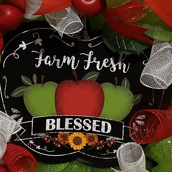 Fall Wreath - Farm Fresh Blessed - Picture 5 of 5